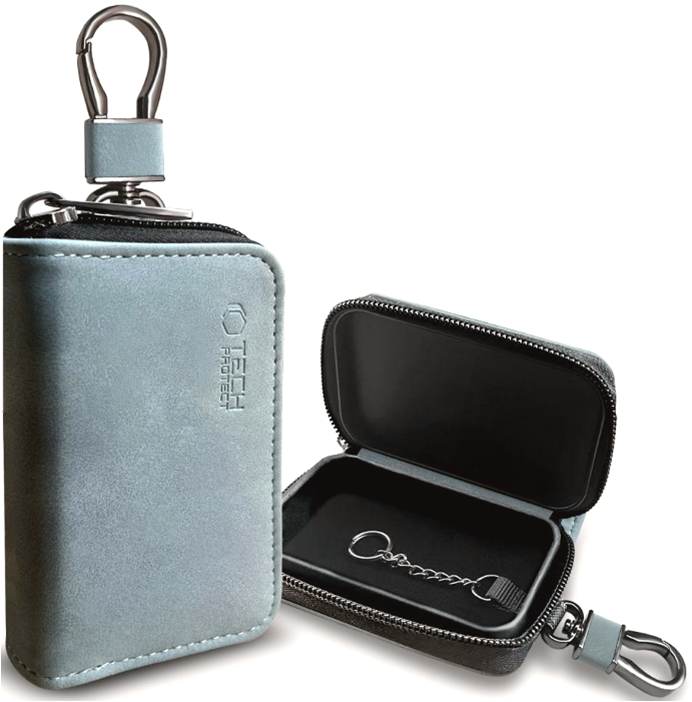Αντικλεπτική Θήκη Tech-Protect KLR300 Faraday Cage Keyless Προστασίας Κλειδιών Αυτοκινήτου RFID Crayon Grey