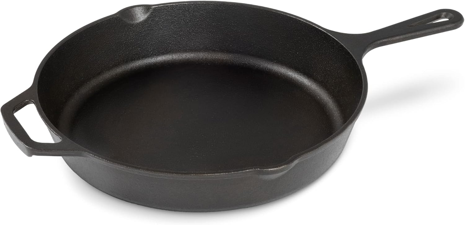 Αντικολλητικό Τηγάνι Navaris Cast Iron Skillet Pan από Μαντέμι / Χυτοσίδηρο για Εστίες / Φούρνο / BBQ 30cm
