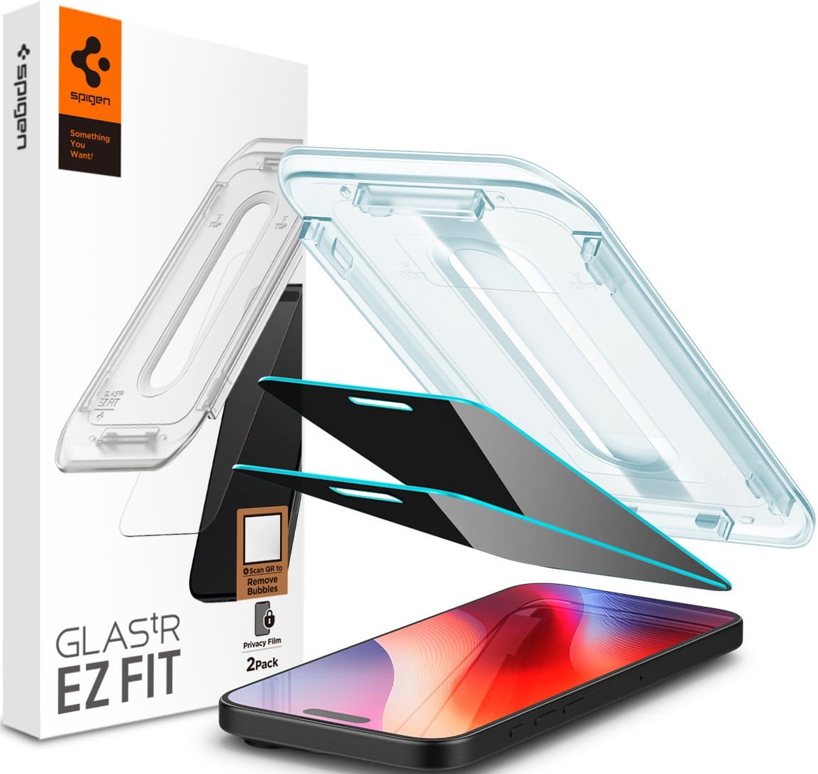Tempered Glass iPhone 17 Pro Max / 16 Pro Max Spigen GLAS.tR EZ Fit Privacy Αντιχαρακτικό Γυαλί Προστασίας Απορρήτου Οθόνης 2 Τεμάχια