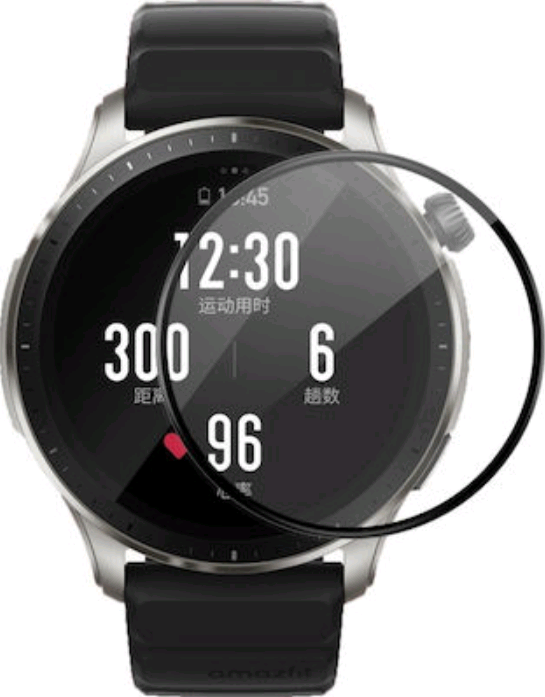 Αντιχαρακτικό Γυαλί Προστασίας Amazfit GTR 4 46mm - Spacecase Smartwatch Hybrid Glass Υβριδικό Οθόνης - Black (5905719015428)