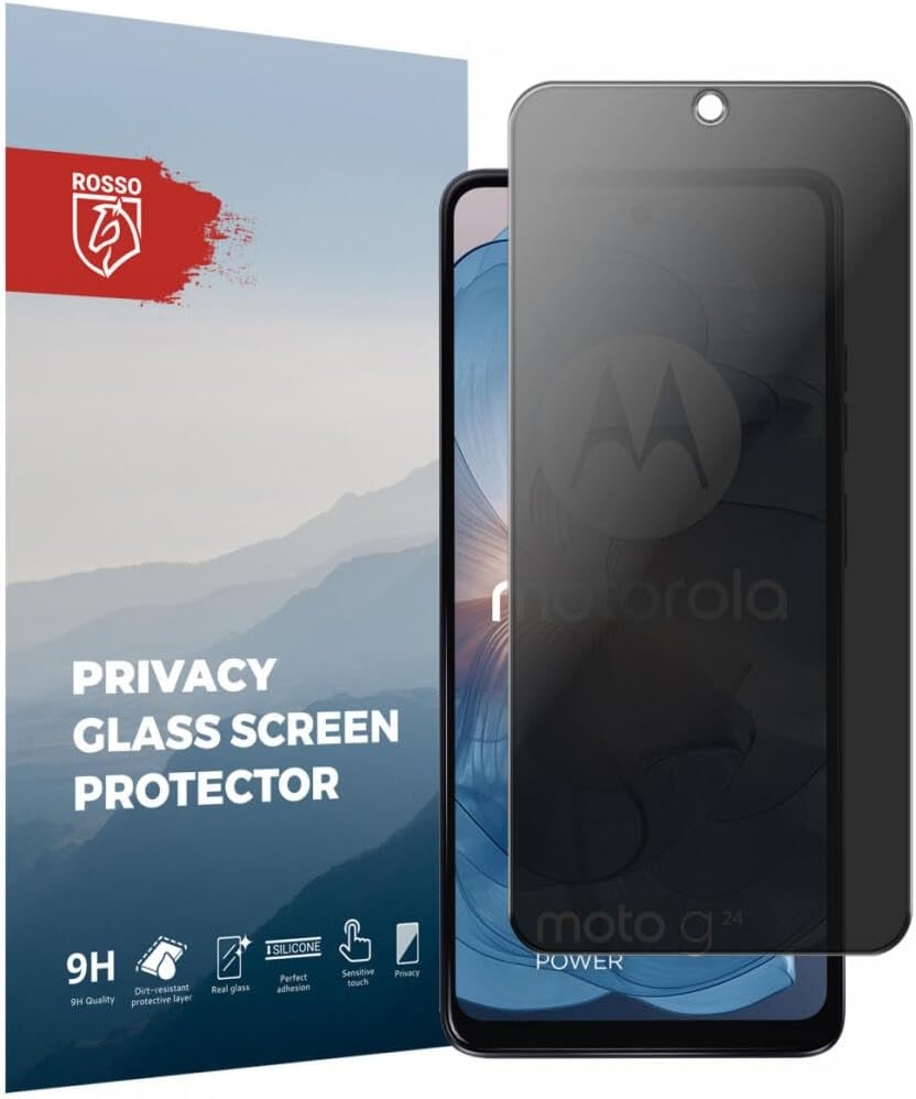Αντιχαρακτικό Γυαλί Προστασίας Απορρήτου Οθόνης - Motorola Moto G24 Power - Rosso Tempered Glass Privacy