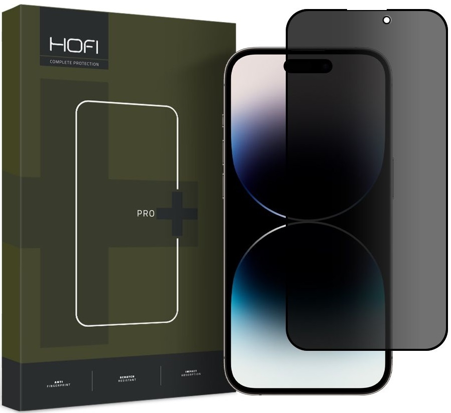 Αντιχαρακτικό Γυαλί Προστασίας Apple iPhone 14 Pro Max - Hofi Anti Spy Pro+ Tempered Glass Privacy Full Face Απορρήτου Οθόνης - Black 
