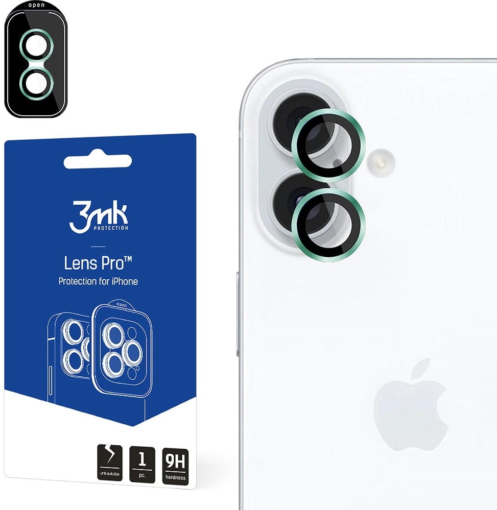 Αντιχαρακτικό Γυαλί Προστασίας Apple iPhone 16 / 16 Plus - 3MK Lens Protection Pro για Φακό Κάμερας - Green