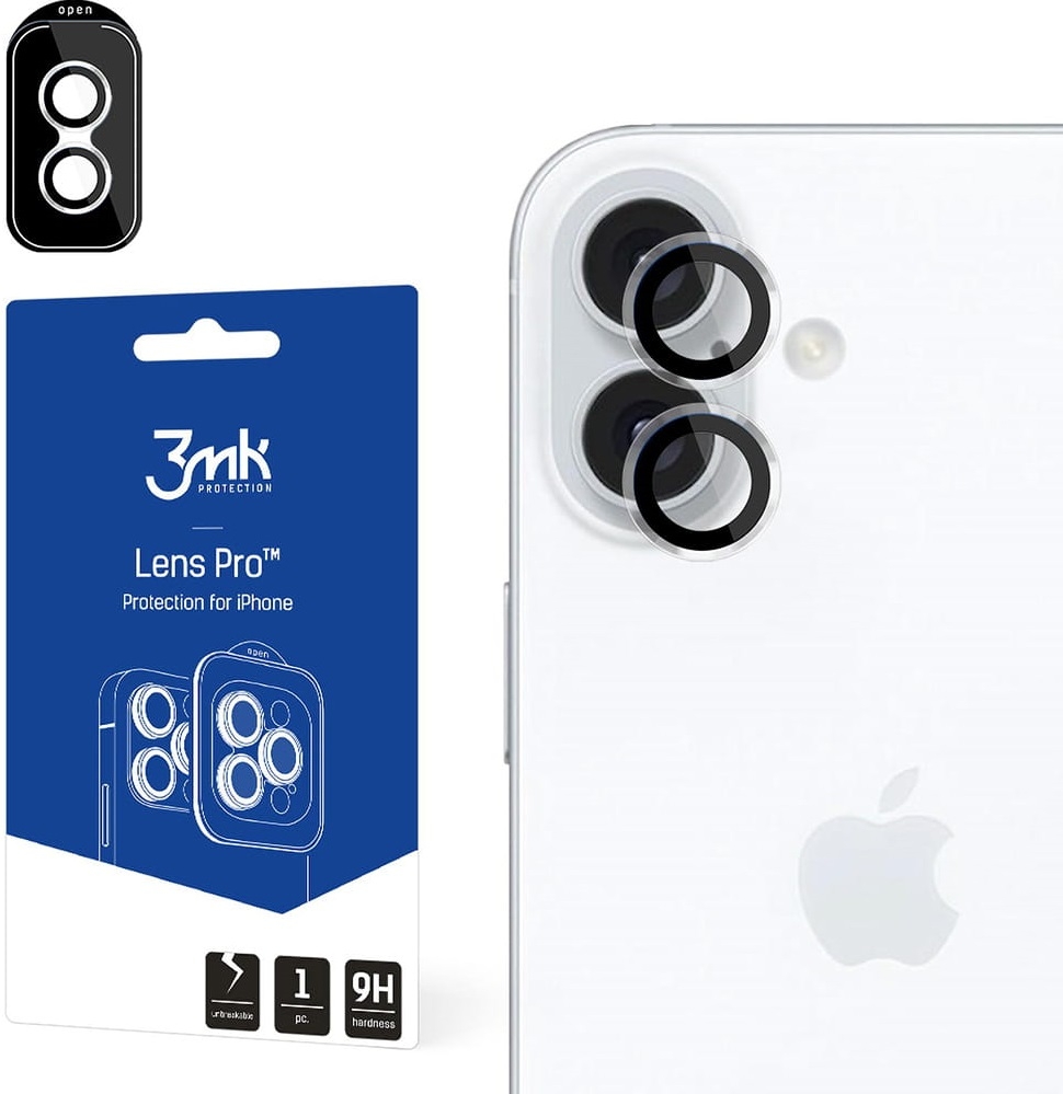 Αντιχαρακτικό Γυαλί Προστασίας Apple iPhone 16 / 16 Plus - 3MK Lens Protection Pro για Φακό Κάμερας - Transparent 