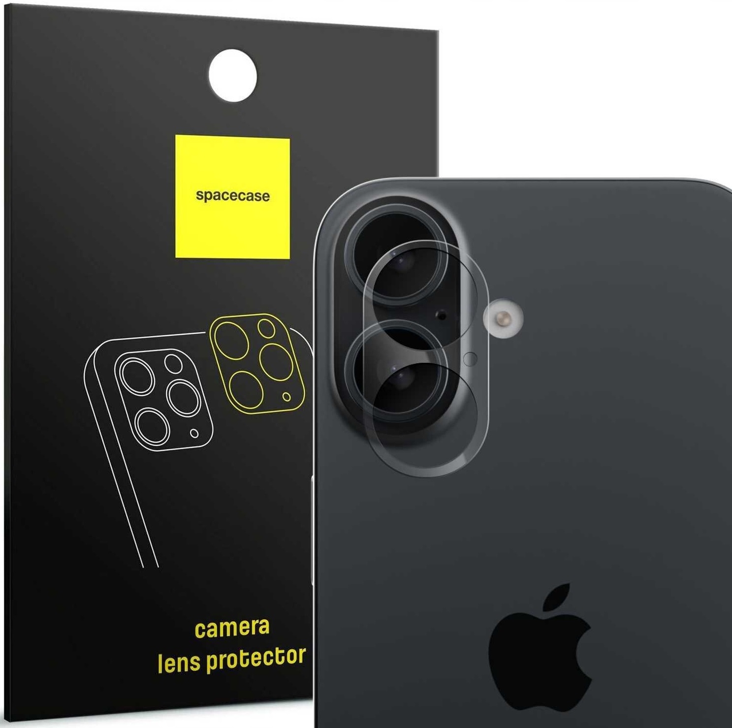 Αντιχαρακτικό Γυαλί Προστασίας Apple iPhone 16 / 16 Plus - Spacecase Camera Glass Lens Protector για Φακό Κάμερας - Transparent 