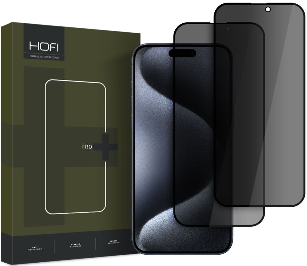 Αντιχαρακτικό Γυαλί Προστασίας Apple iPhone 16 - Hofi Anti Spy Pro+ Tempered Glass Privacy Full Face Απορρήτου Οθόνης - 2 Τεμάχια - Black