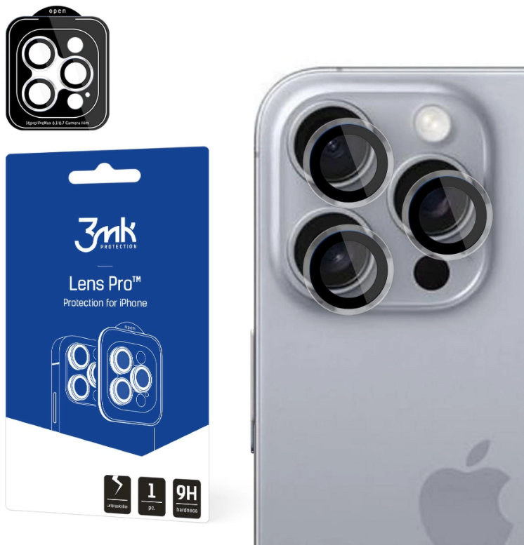 Αντιχαρακτικό Γυαλί Προστασίας Apple iPhone 16 Pro / 16 Pro Max - 3MK Lens Protection Pro για Φακό Κάμερας - Transparent