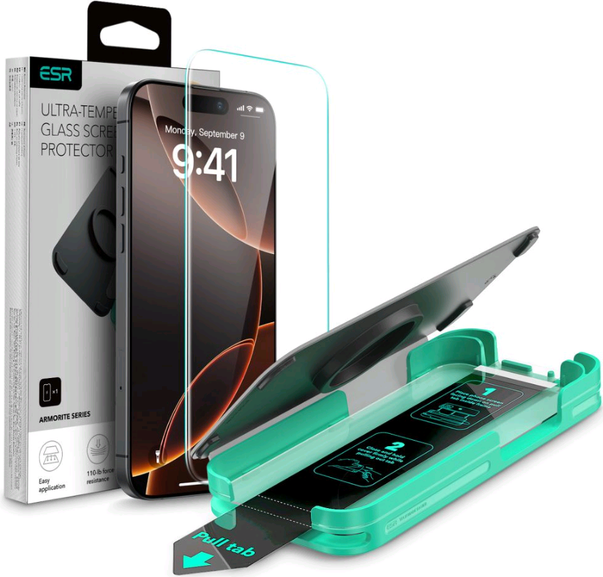 Αντιχαρακτικό Γυαλί Προστασίας Apple iPhone 16 Pro - ESR Armorite Ultra Tempered Glass Οθόνης - Clear