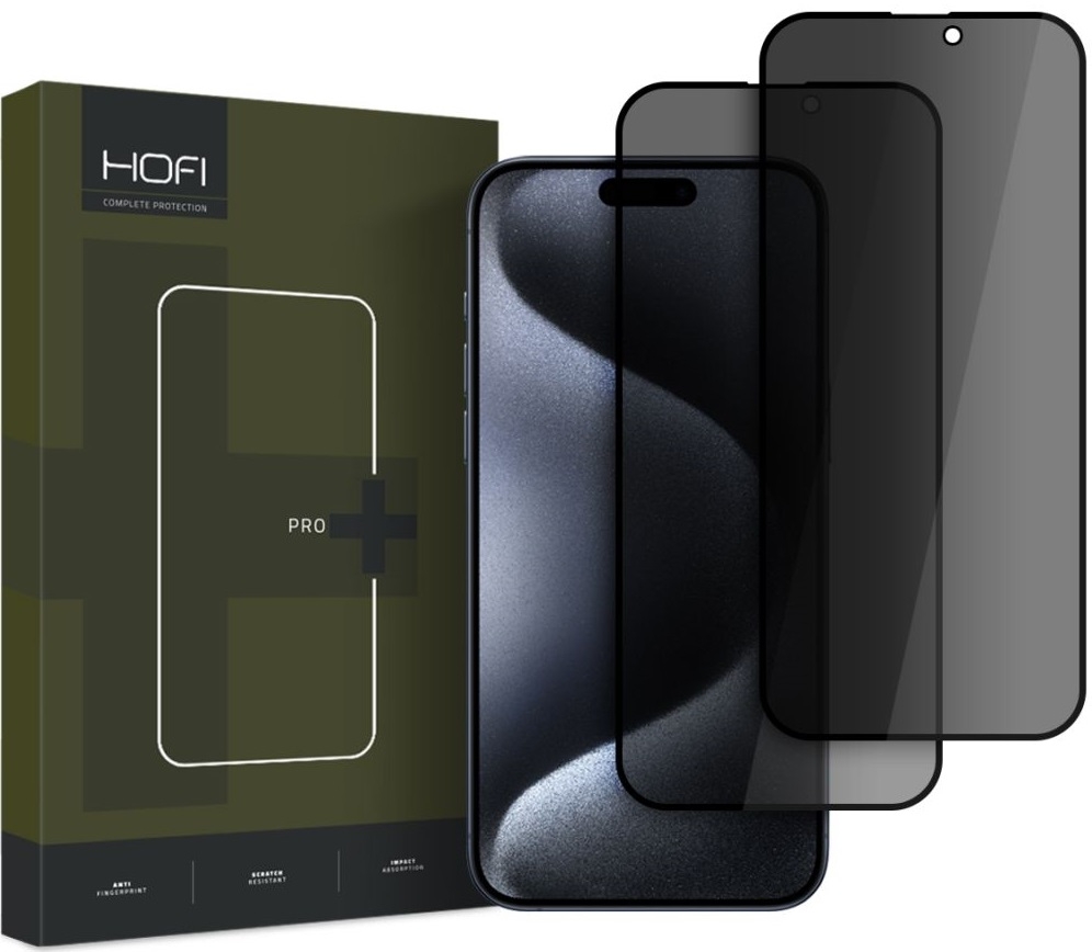 Αντιχαρακτικό Γυαλί Προστασίας Apple iPhone 17 Pro Max / 16 Pro Max - Hofi Anti Spy Pro+ Tempered Glass Privacy Full Face Απορρήτου Οθόνης - 2 Τεμάχια - Black
