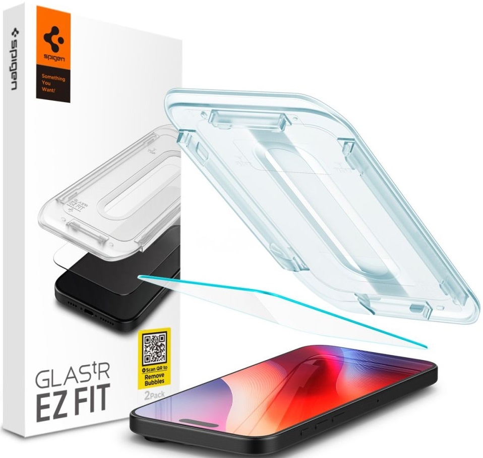 Αντιχαρακτικό Γυαλί Προστασίας Apple iPhone 16 Pro - Spigen Tempered Glass GLAS.tR EZ Fit HD Οθόνης - Clear