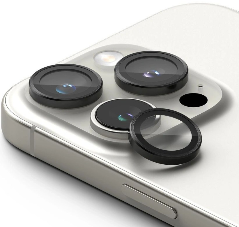 Αντιχαρακτικό Γυαλί Προστασίας για Φακό Κάμερας - Apple iPhone 16 Pro / 16 Pro Max - Ringke Camera Lens Frame Glass - 2 Τεμάχια - Black