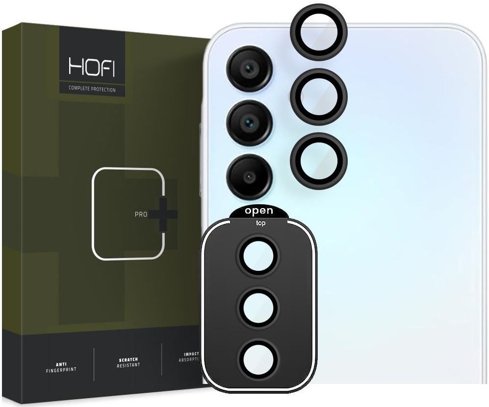 Αντιχαρακτικό Γυαλί Προστασίας για Φακό Κάμερας - Samsung Galaxy A55 - Hofi Camring Pro+ - Black