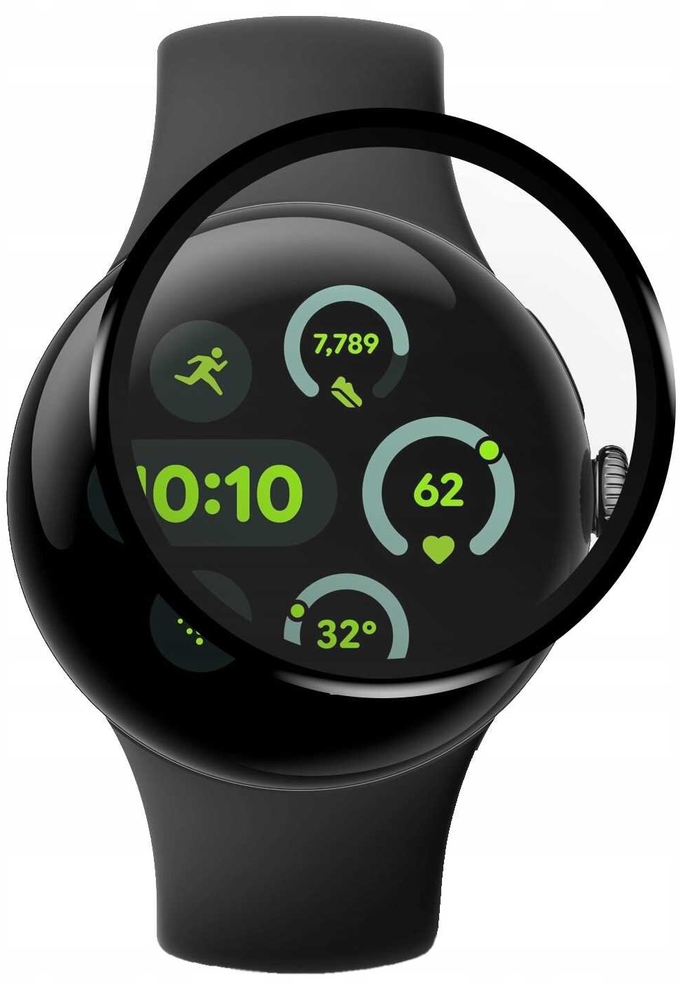 Αντιχαρακτικό Γυαλί Προστασίας Google Pixel Watch 3 41mm - Spacecase Smartwatch Hybrid Glass Υβριδικό Οθόνης - Black