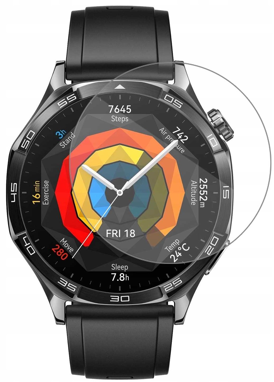 Αντιχαρακτικό Γυαλί Προστασίας Huawei Watch GT 5 46mm Spacecase Smartwatch Tempered Glass 2.5D Οθόνης Clear