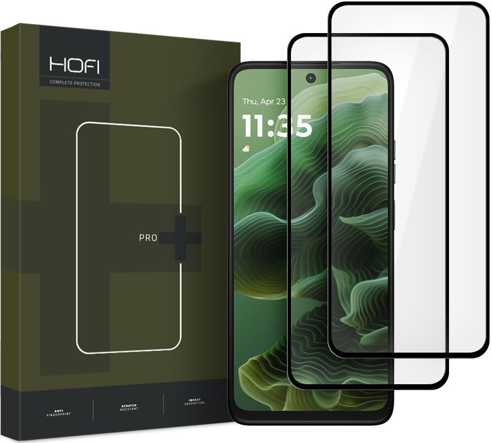 Αντιχαρακτικό Γυαλί Προστασίας Motorola Moto G35 - Hofi Premium Pro+ Tempered Glass Full Face Οθόνης - 2 Τεμάχια - Black