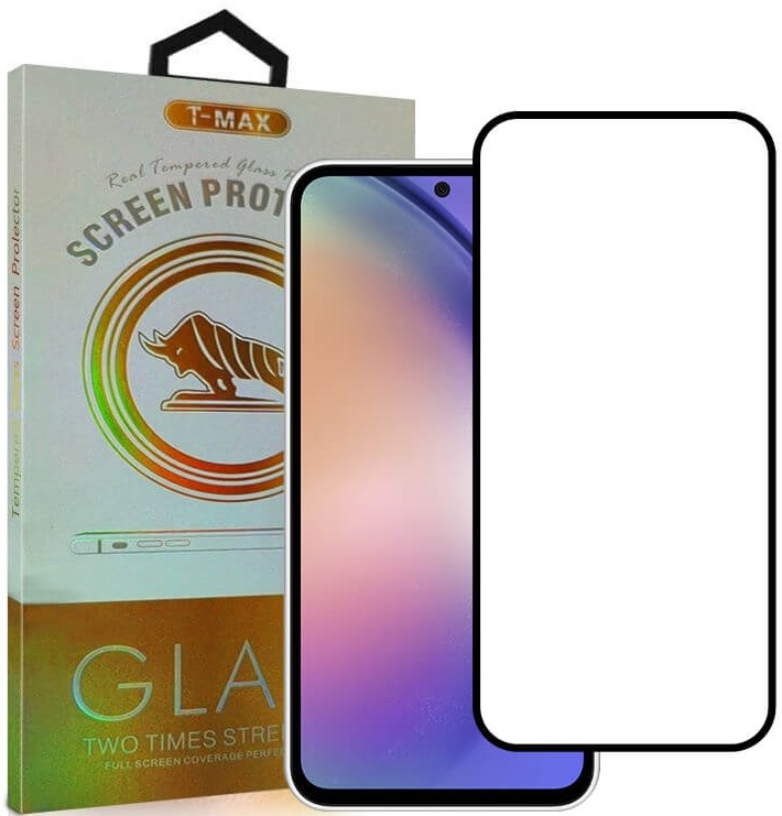 Αντιχαρακτικό Γυαλί Προστασίας Samsung Galaxy M55 - T-Max Premium 3D Tempered Glass Full Glue Fluid Despensing Οθόνης - Black (5206015075056)