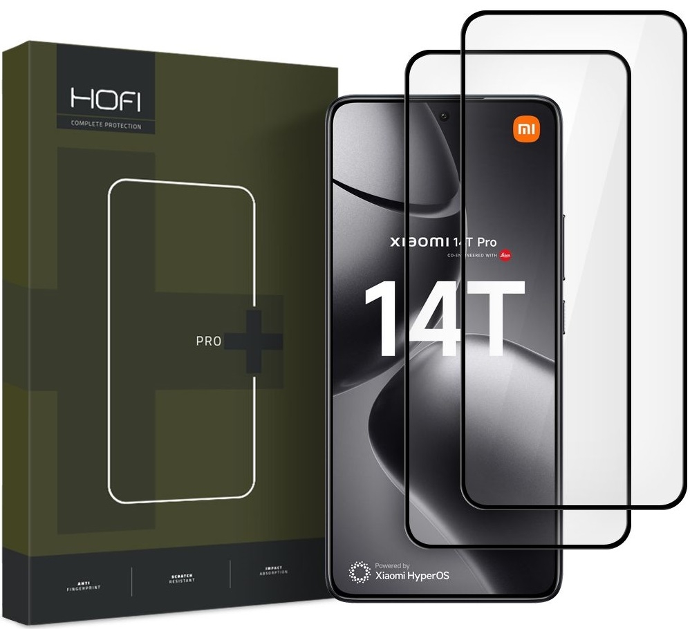 Αντιχαρακτικό Γυαλί Προστασίας Xiaomi 14T / 14T Pro - Hofi Premium Pro+ Tempered Glass FullFace Οθόνης - 2 Τεμάχια - Black