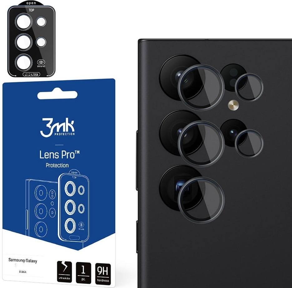Αντιχαρακτικό Προστατευτικό Γυαλί για Φακό Κάμερας - Samsung Galaxy S24 Ultra - 3MK Lens Protection Pro - Black