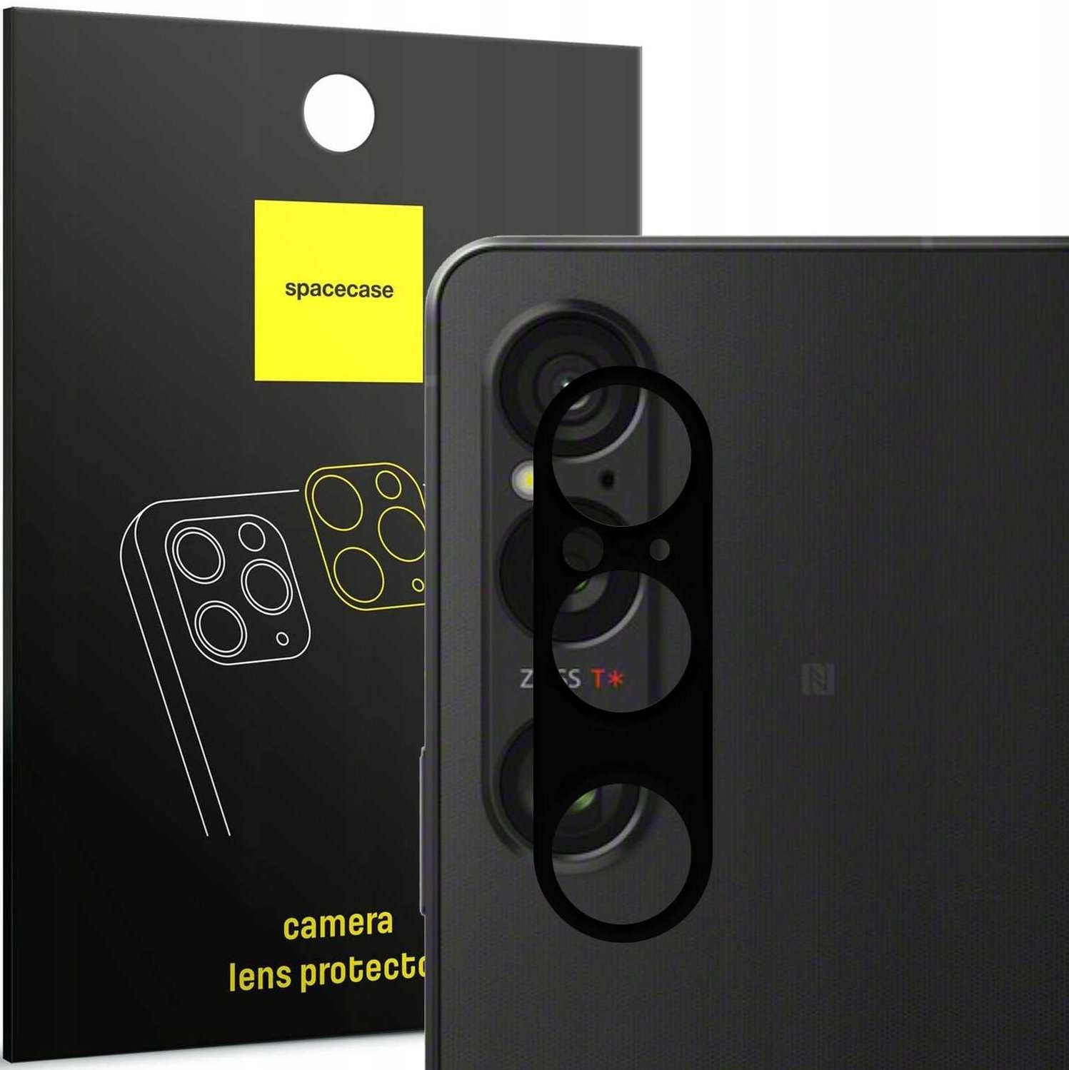 Αντιχαρακτικό Προστατευτικό Γυαλί για Φακό Κάμερας - Sony Xperia 1 VI - Spacecase Camera Glass Lens Protector - Black