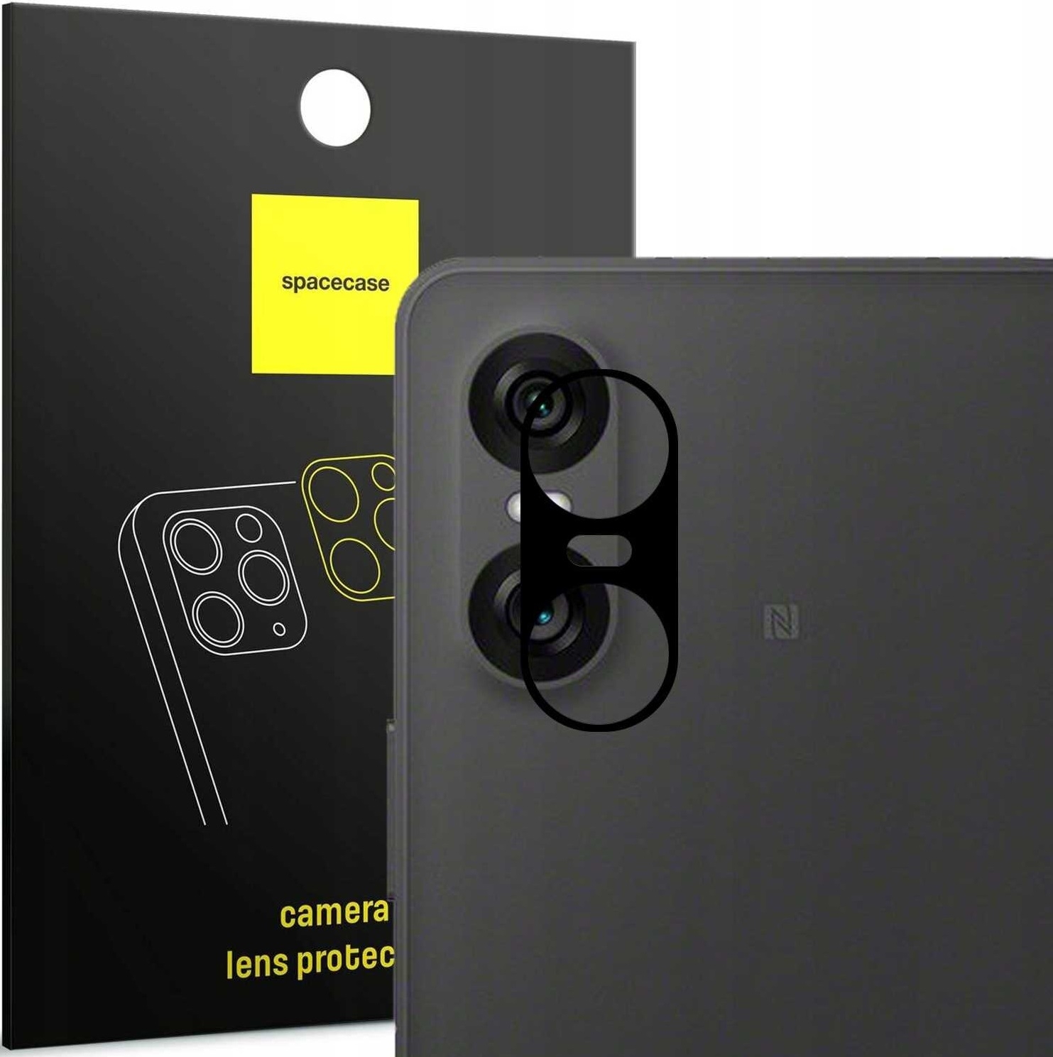 Αντιχαρακτικό Προστατευτικό Γυαλί για Φακό Κάμερας - Sony Xperia 10 VI - Spacecase Camera Glass Lens Protector - Black