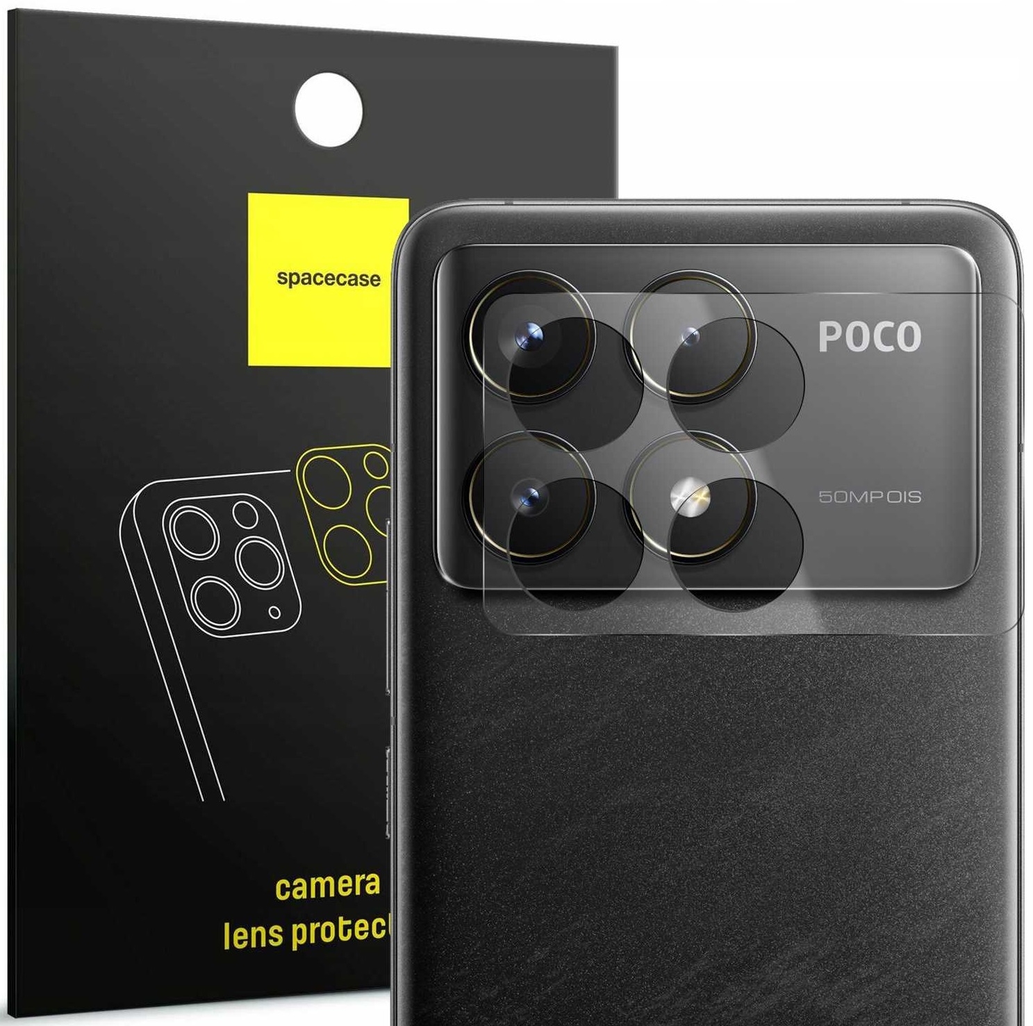 Αντιχαρακτικό Προστατευτικό Γυαλί για Φακό Κάμερας - Xiaomi Poco F6 Pro - Spacecase Camera Glass Lens Protector - Transparent 