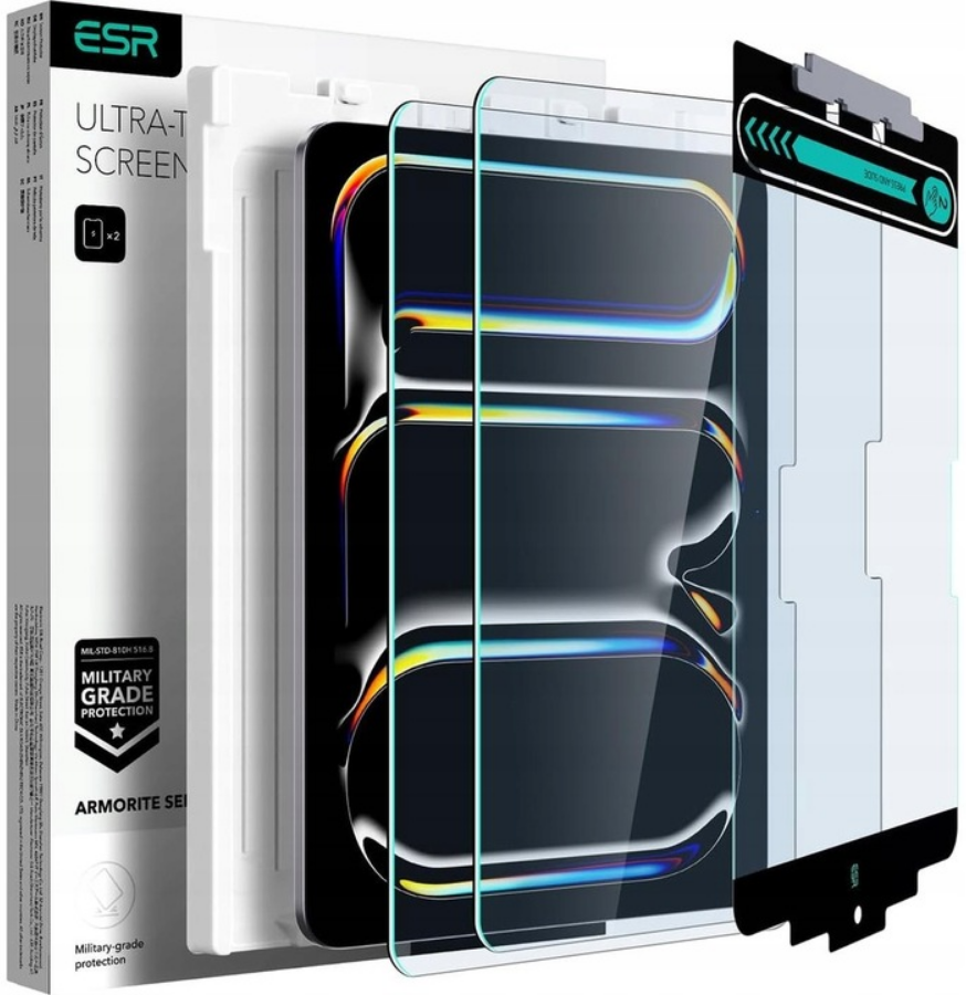 Αντιχαρακτικό Προστατευτικό Γυαλί Οθόνης - Apple iPad Pro 13" 2025 / 2024 - ESR Armorite Ultra Tempered Glass - 2 Τεμάχια - Clear