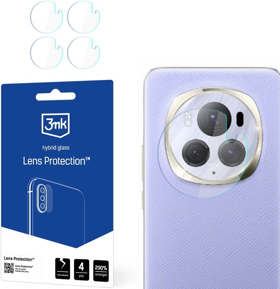 Αντιχαρακτικό Υβριδικό Προστατευτικό Γυαλί για Φακό Κάμερας - Honor Magic6 - 3MK Hybrid Glass Camera Protector - 4 Τεμάχια