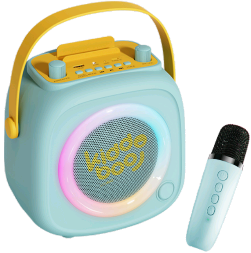 Ασύρματο Ηχείο Bluetooth Kiddoboo KidsVoice BT Speaker & Mic για Karaoke με Μικρόφωνο / Βάση Στήριξης Smartphone & RGB Φωτισμό Mintό - Mint