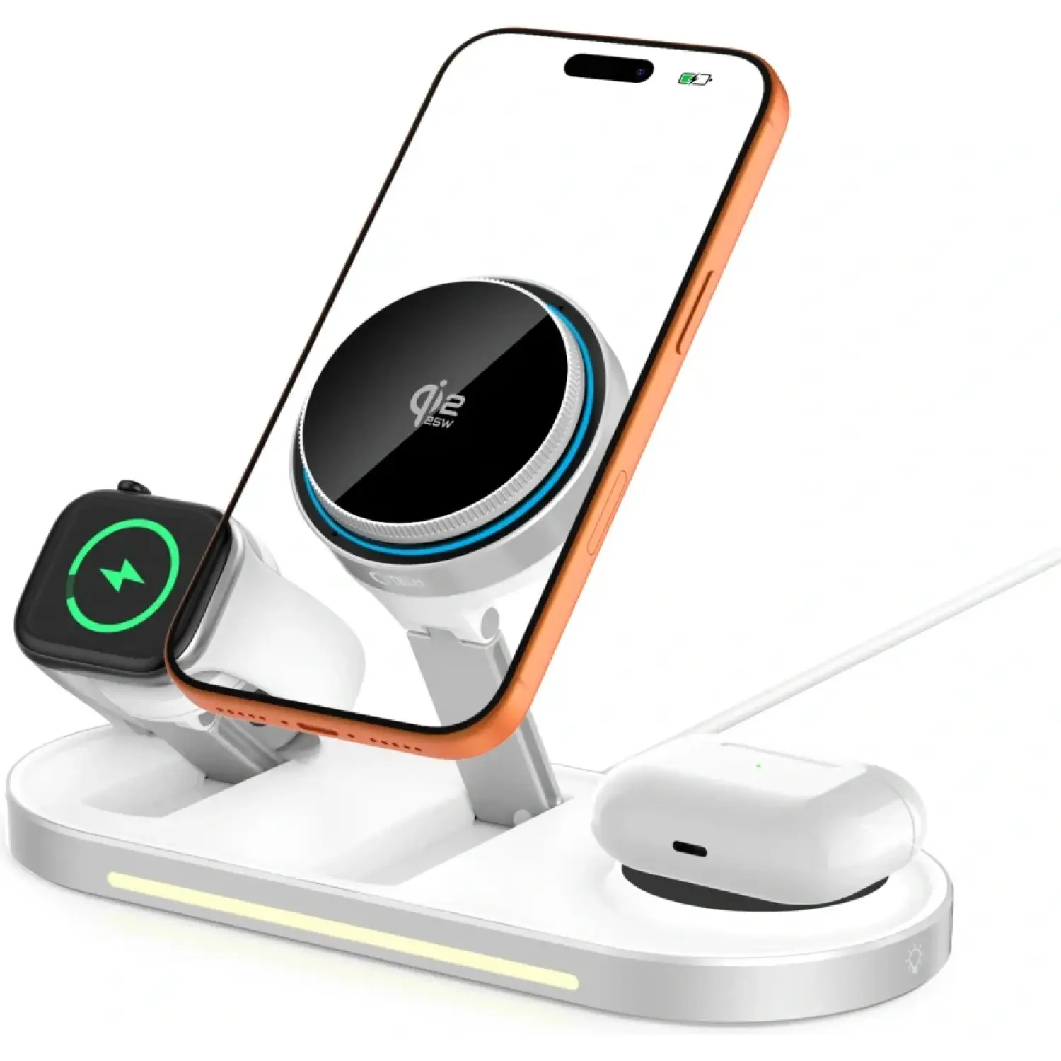 Ασύρματος Φορτιστής Tech-Protect A51 ArcticBoost Μαγνητική Βάση MagSafe / Qi2.2 για Smartphone / AirPods / Apple Watch White