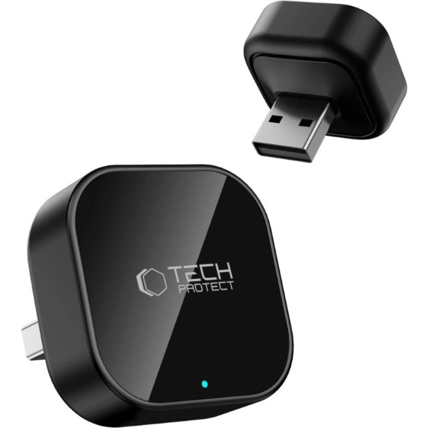 Ασύρματος Αντάπτορας Tech-Protect Ultraboost CA01 Bluetooth για Apple CarPlay & Android Auto Matte Black