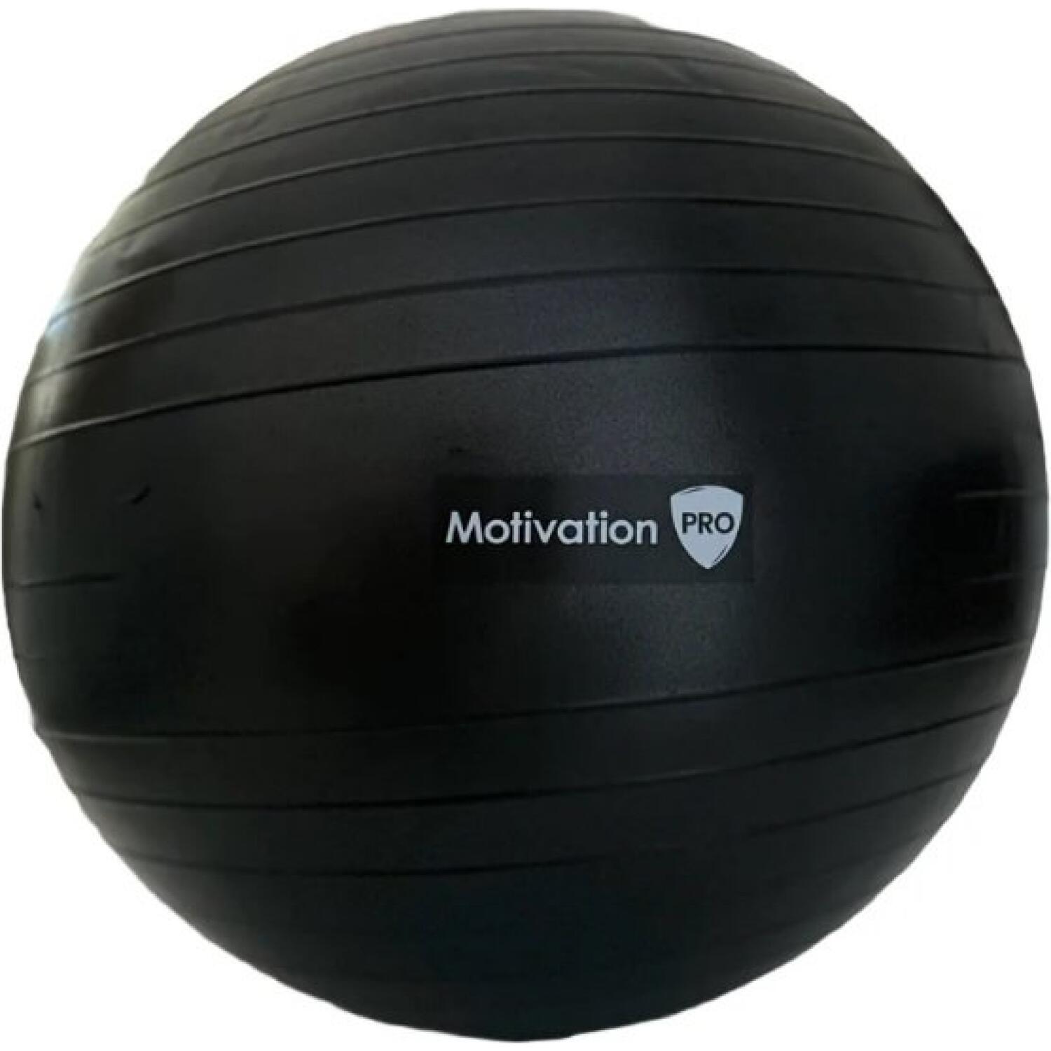 Μπάλα Pilates MotivationPro 65cm Αντιολισθητική από PVC για Yoga & Γυμναστική - Black (021281214276)