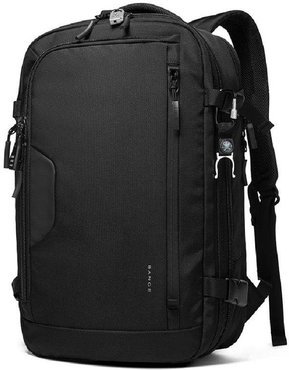 Bange 22039 Business Travel Backpack - Ανθεκτικό Επεκτάσιμο Σακίδιο / Τσάντα Πλάτης & Μεταφοράς Laptop έως 17.3" - 26L έως 45L - Black
