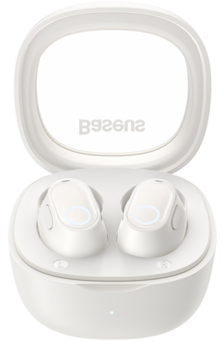 Baseus TWS Bowie WM02 - Ασύρματα Ακουστικά Bluetooth Με Θήκη Φόρτισης - White / Creamy