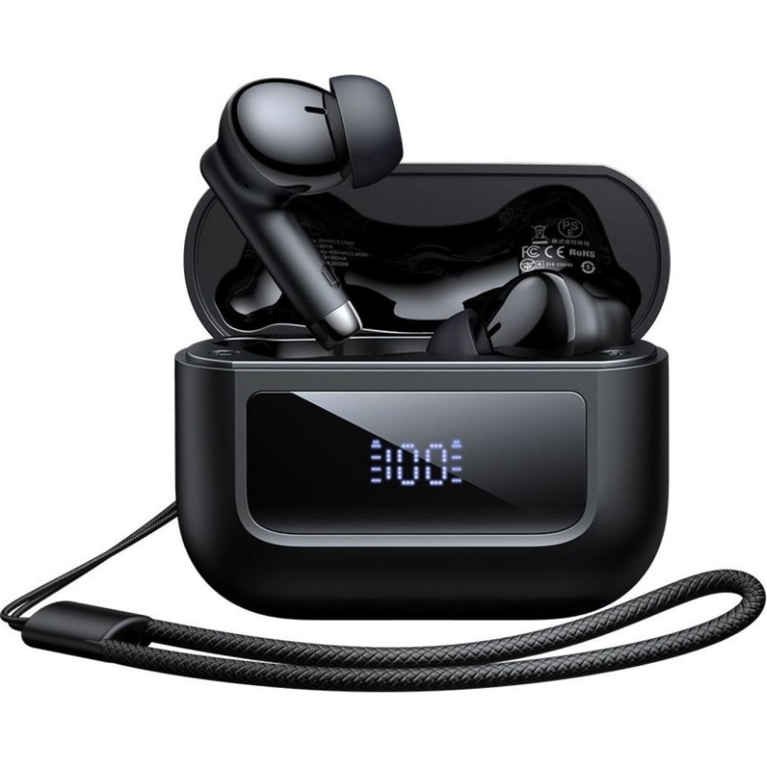 Bluetooth Ακουστικά Mcdodo B04 TWS Earbuds Ασύρματα με Θήκη Φόρτισης / Ψηφιακή Οθόνη LED & Λουράκι Χειρός Black