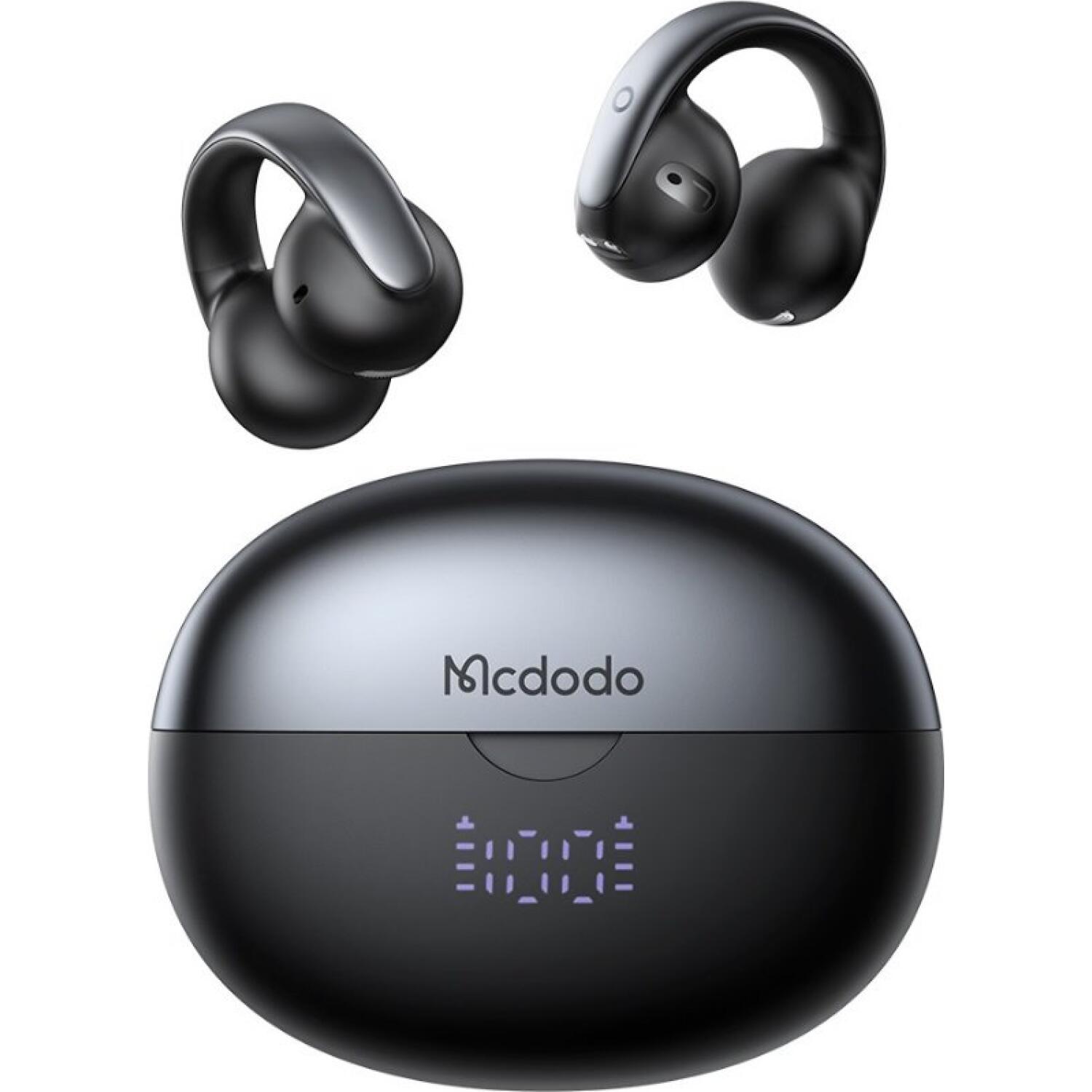 Bluetooth Ακουστικά Mcdodo Wireless Clip-On Earbuds Air O3 Ασύρματα με Θήκη Φόρτισης & Ψηφιακή Οθόνη LED Black 