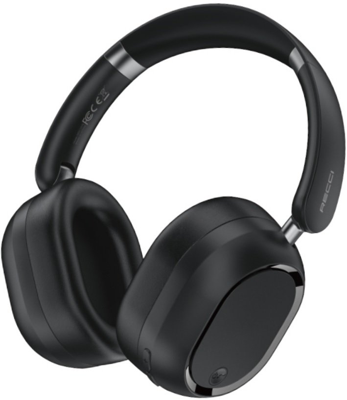 Bluetooth Ακουστικά Recci REP-W79 Wireless Ασύρματα Κεφαλής με Τεχνολογία ANC Ακύρωσης Θορύβου Black