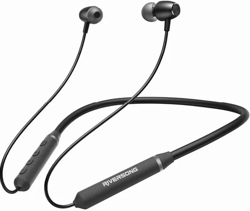Bluetooth Ακουστικά Riversong Wireless Neckband Stream M1 Ασύρματα Black