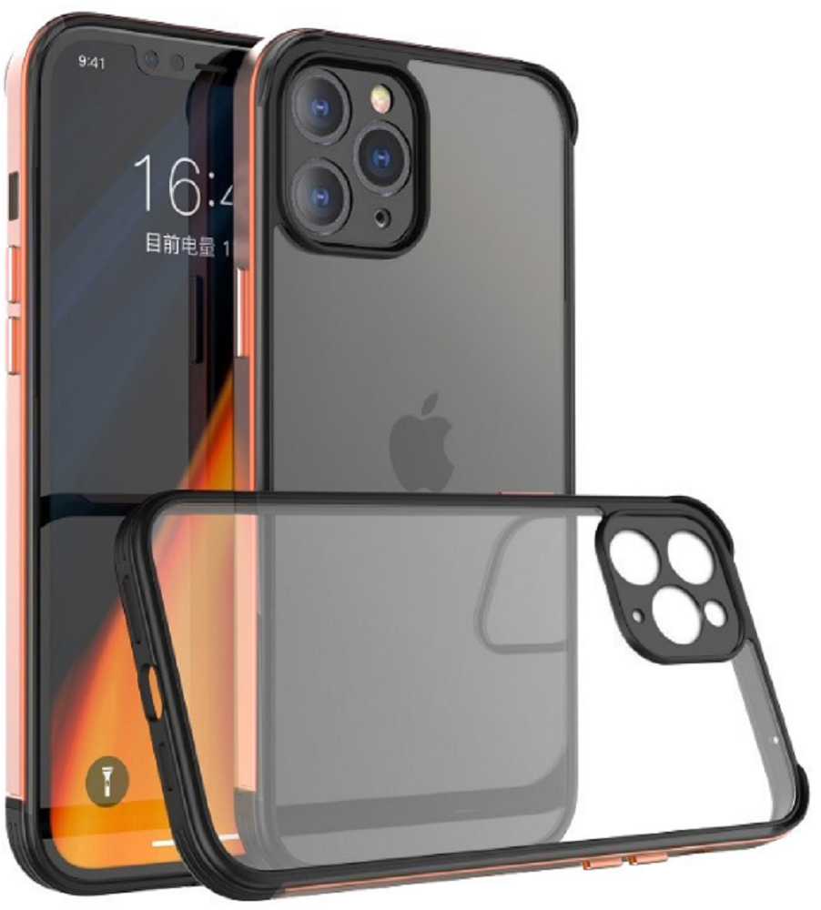 Bodycell Aluminium Bumper - Διάφανη Σκληρή Θήκη με Bumper Αλουμινίου - Apple iPhone 11 Pro Max - Gold