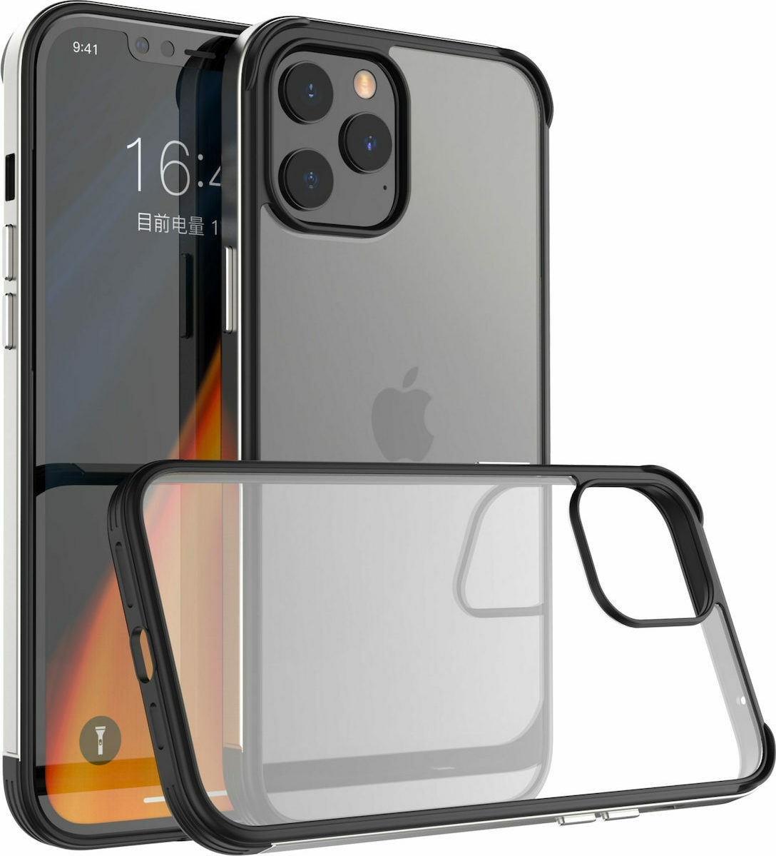 Bodycell Aluminium Bumper - Διάφανη Σκληρή Θήκη με Bumper Αλουμινίου - Apple iPhone 12 Pro Max - Silver
