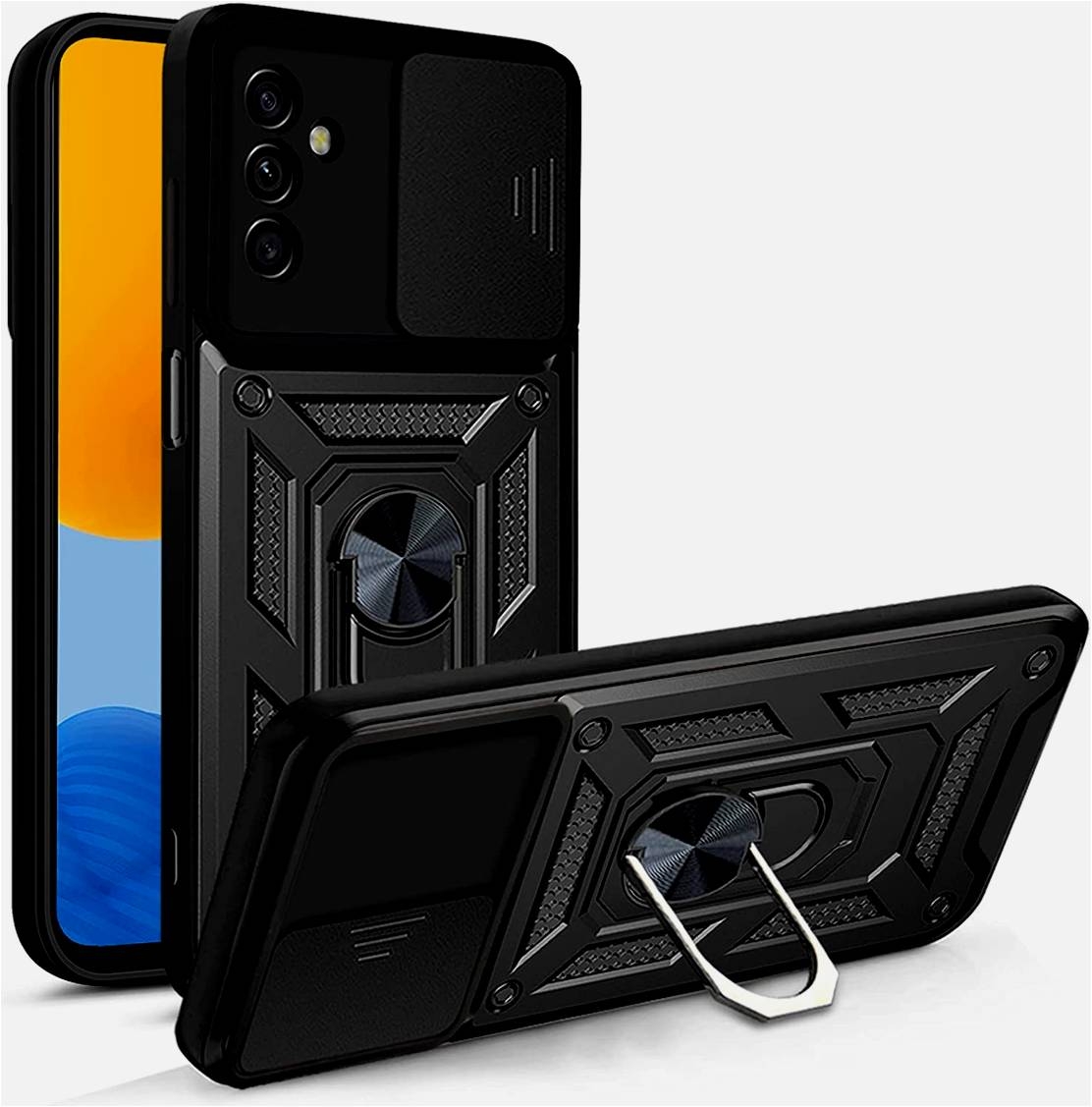 Bodycell Armor Slide - Ανθεκτική Θήκη Samsung Galaxy A13 5G με Κάλυμμα για την Κάμερα & Μεταλλικό Ring Holder - Black (5206015010583)