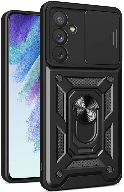 Bodycell Armor Slide - Ανθεκτική Θήκη Samsung Galaxy A54 με Κάλυμμα για την Κάμερα & Μεταλλικό Ring Holder - Black (5206015019418)