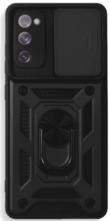 Bodycell Armor Slide - Ανθεκτική Θήκη Samsung Galaxy S20 FE με Κάλυμμα για την Κάμερα & Μεταλλικό Ring Holder - Black
