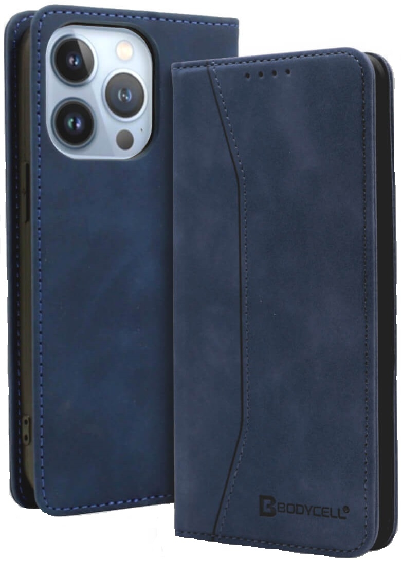 Bodycell Book Case - Θήκη Πορτοφόλι - Apple iPhone 15 Pro - Blue 