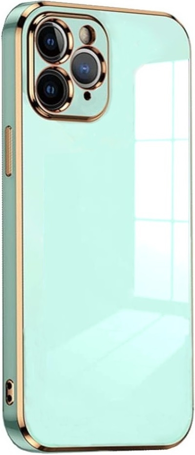Bodycell Gold Plated - Θήκη Σιλικόνης Apple iPhone 11 Pro Max - Mint Green (5206015069024)