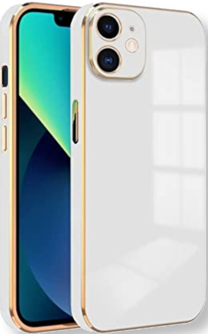 Bodycell Gold Plated - Θήκη Σιλικόνης Apple iPhone 11 - White (5206015068973)