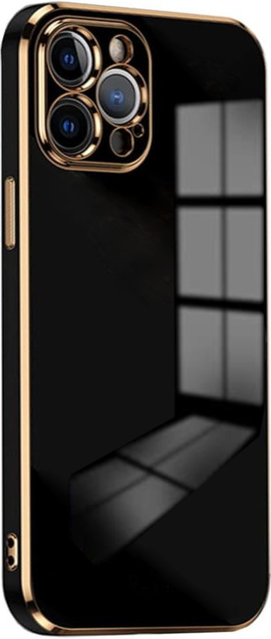 Bodycell Gold Plated - Θήκη Σιλικόνης Apple iPhone 12 Pro - Black