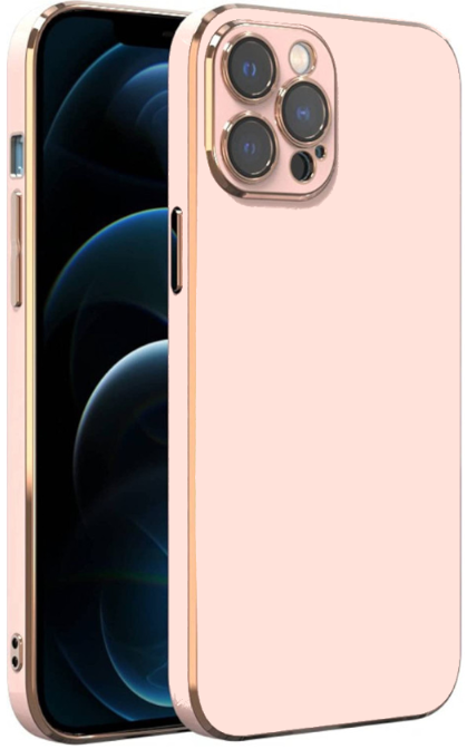 Bodycell Gold Plated - Θήκη Σιλικόνης Apple iPhone 12 Pro - Pink