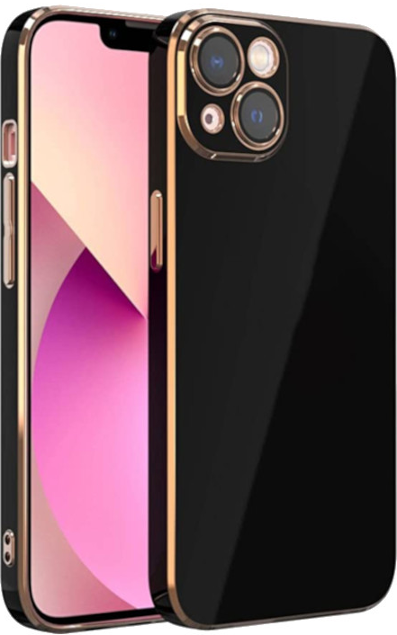 Bodycell Gold Plated - Θήκη Σιλικόνης Apple iPhone 13 - Black