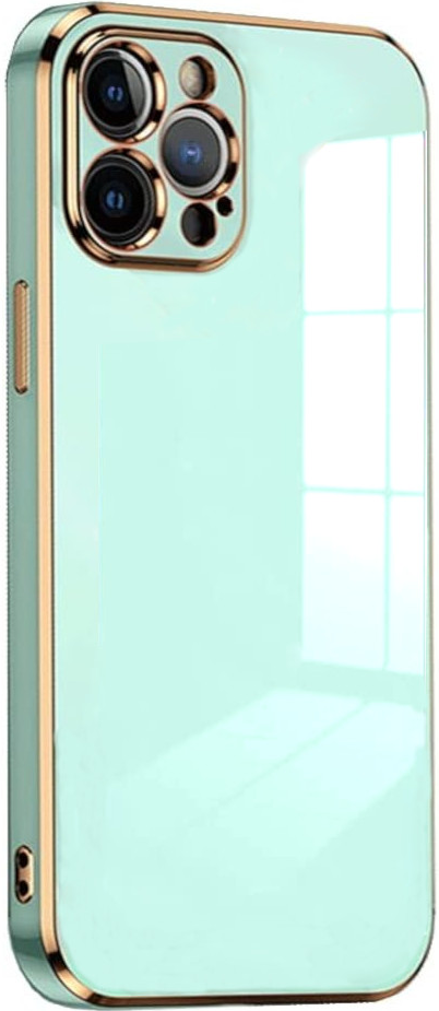 Bodycell Gold Plated - Θήκη Σιλικόνης Apple iPhone 13 Pro Max - Mint Green (5206015069208)