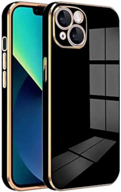 Bodycell Gold Plated - Θήκη Σιλικόνης Apple iPhone 14 - Black